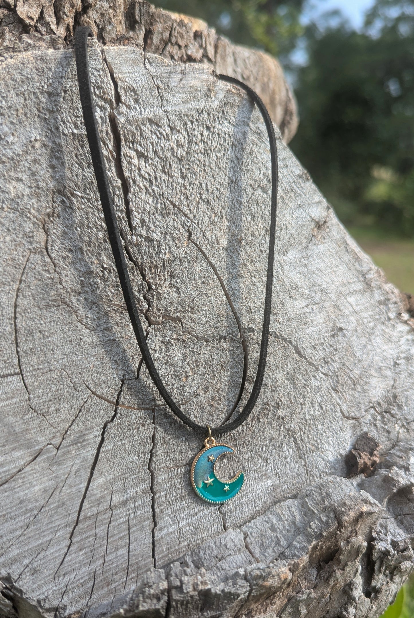 Dual Color Moon Necklace