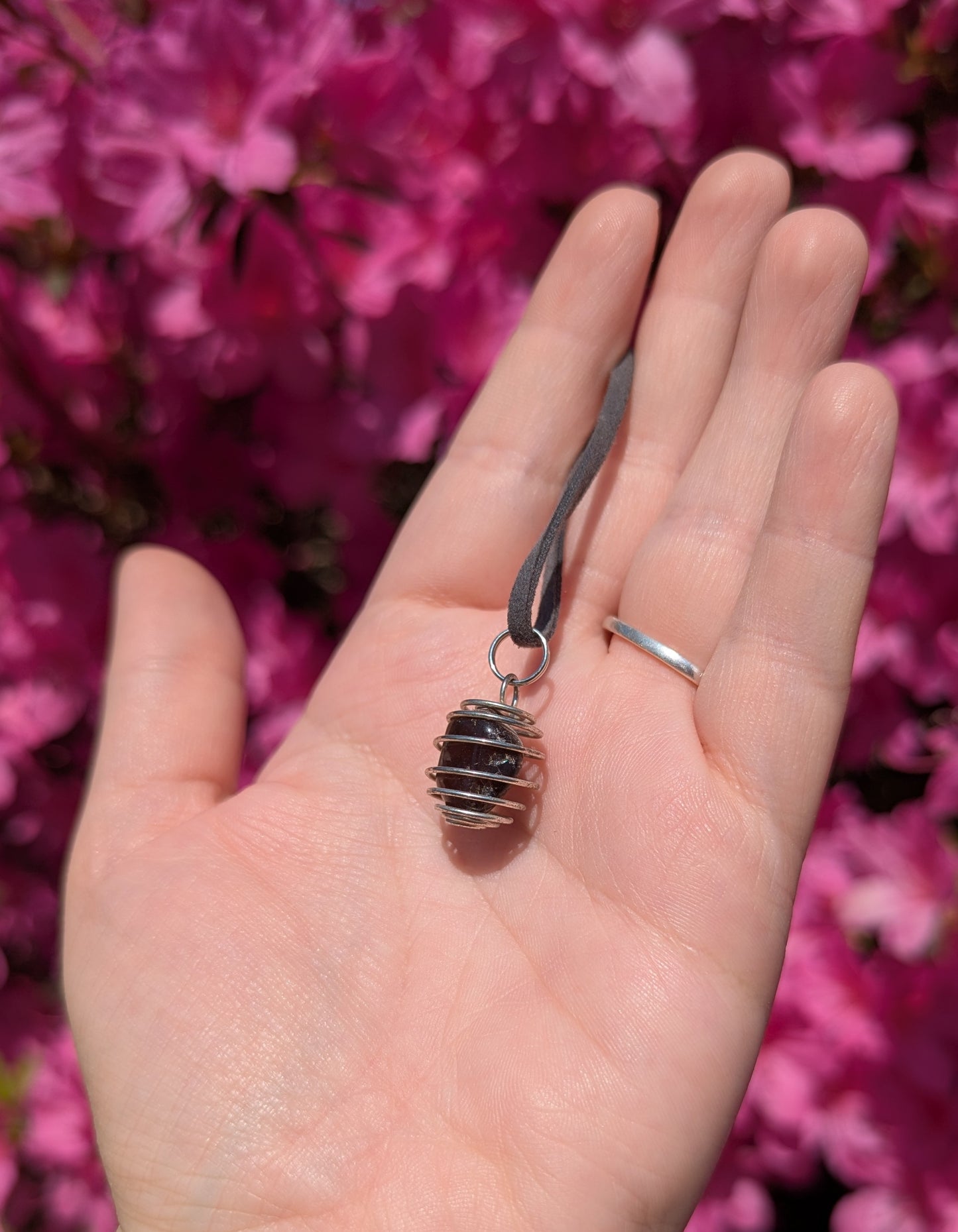 Onyx Crystal Cage Necklace