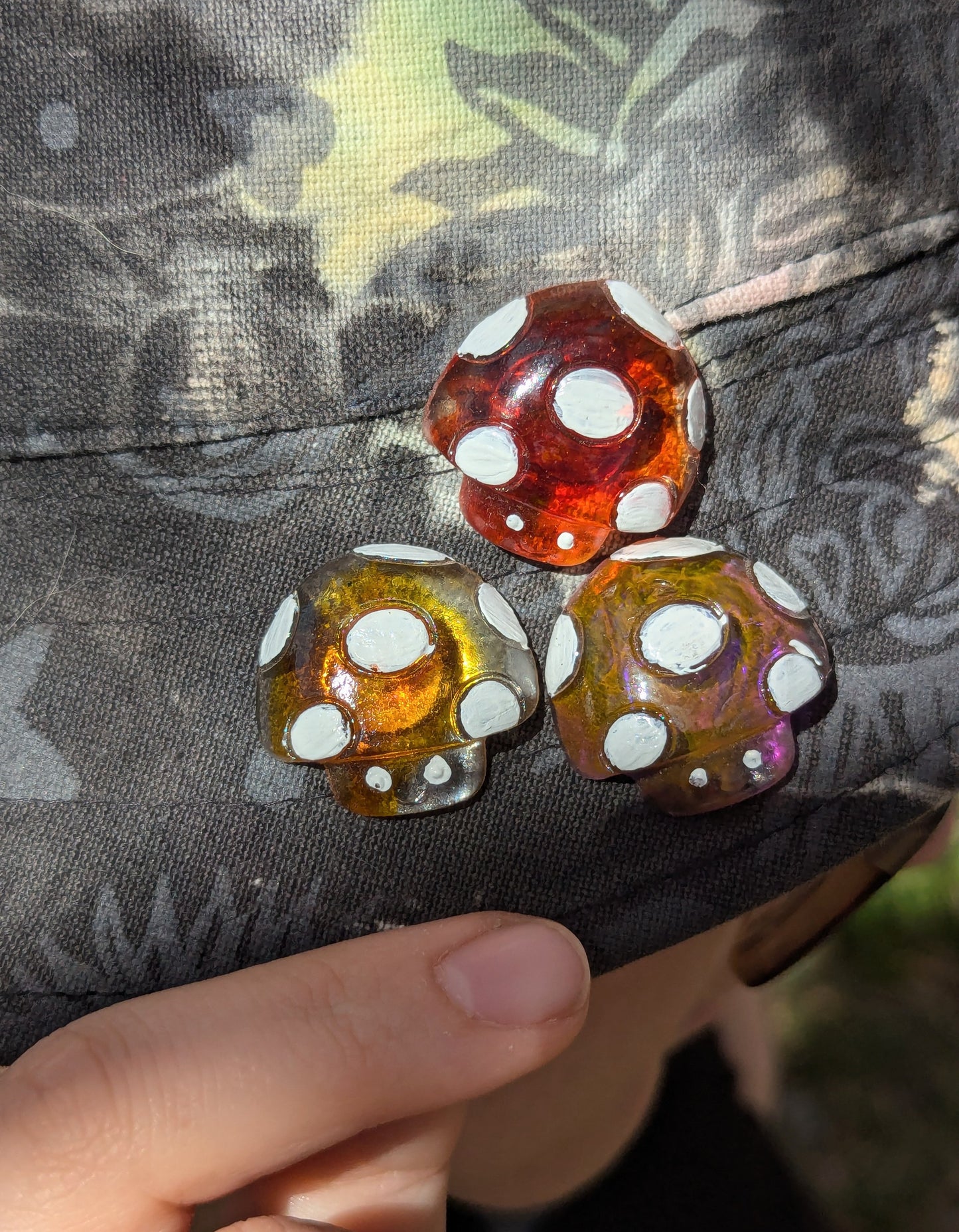 Resin Mushies Pins 3pk