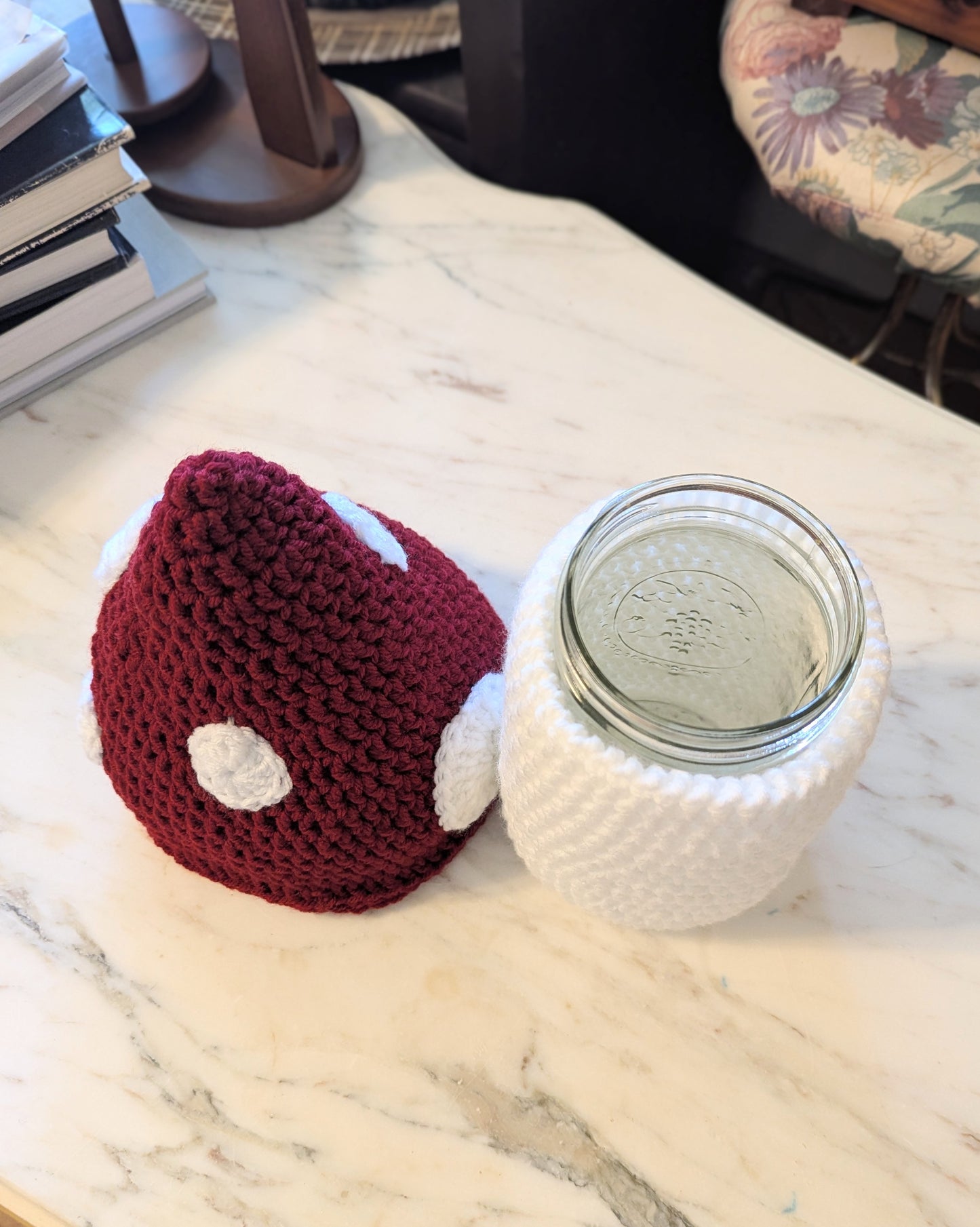 Crochet Mushroom Container
