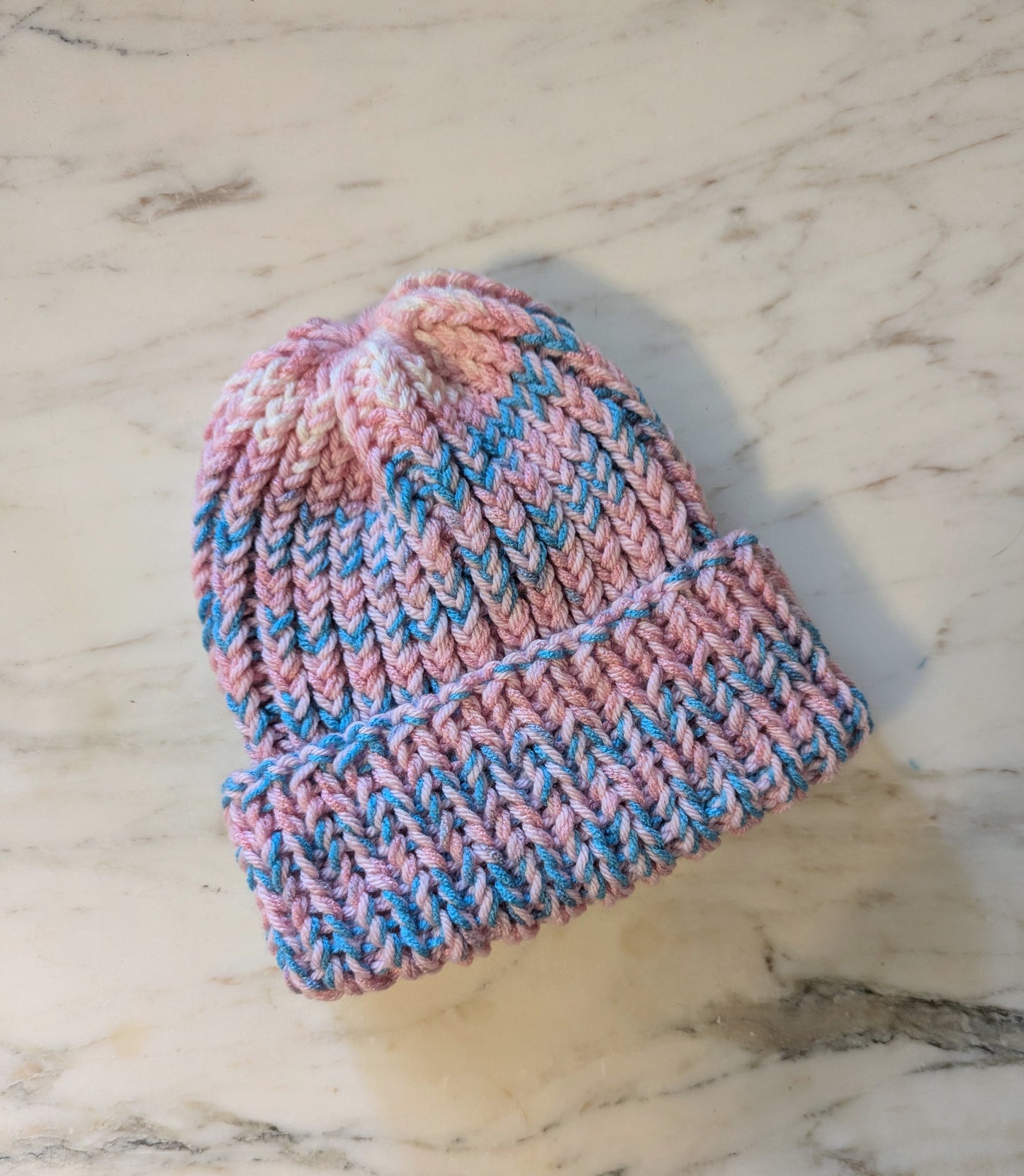 Cotton Candy Chunky Pride Beanie