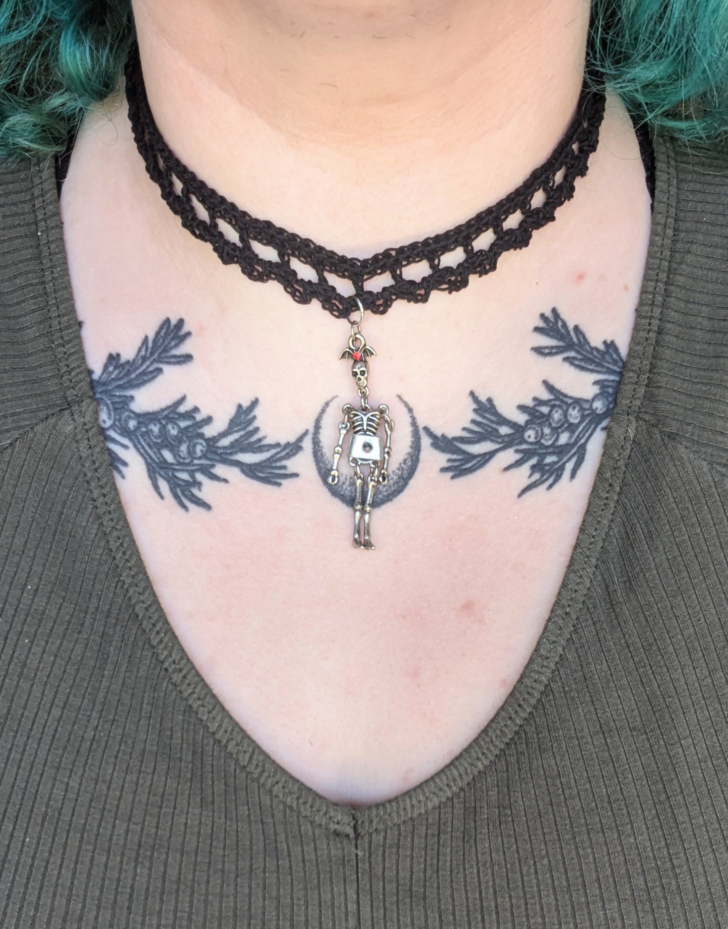 Crochet Skeleton Necklace