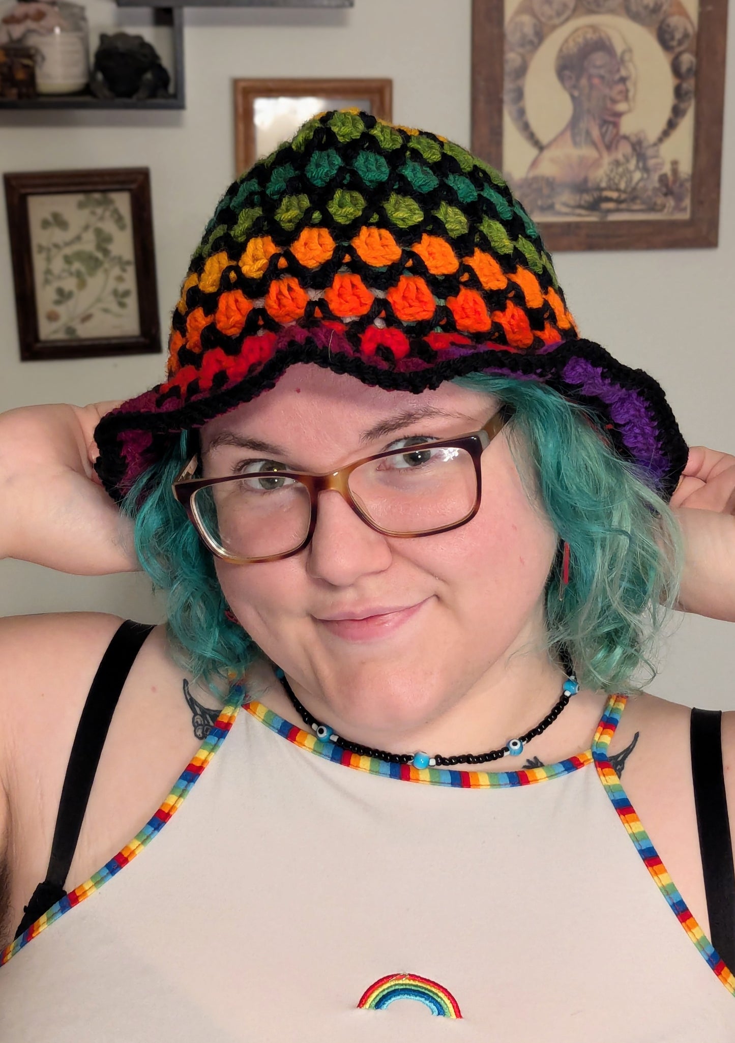 Black/Rainbow Pride Bucket Hat