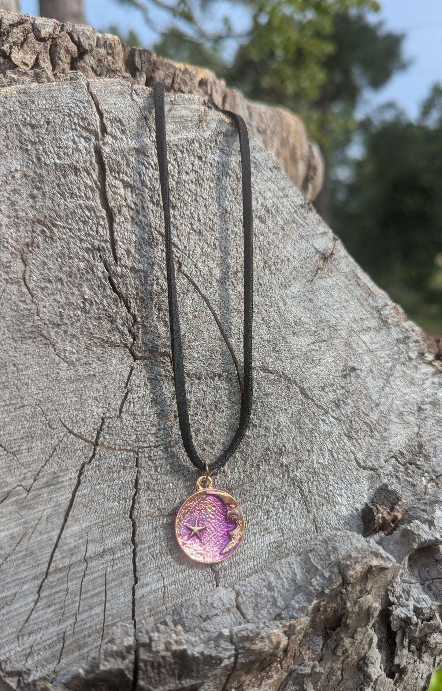 Moon and Star Necklace