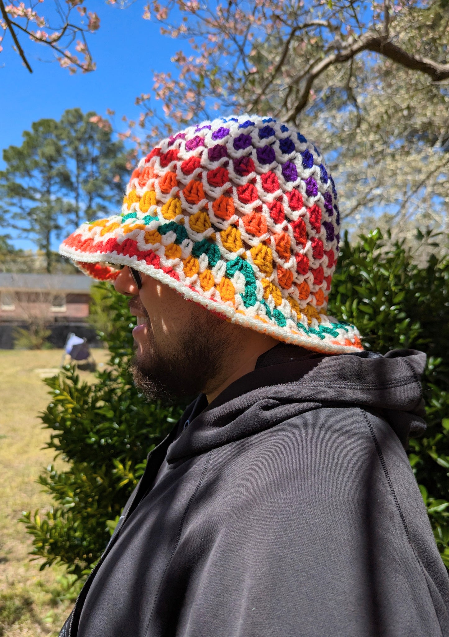 Rainbow/White Pride Bucket Hat