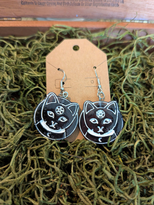 Black Cat Earrings