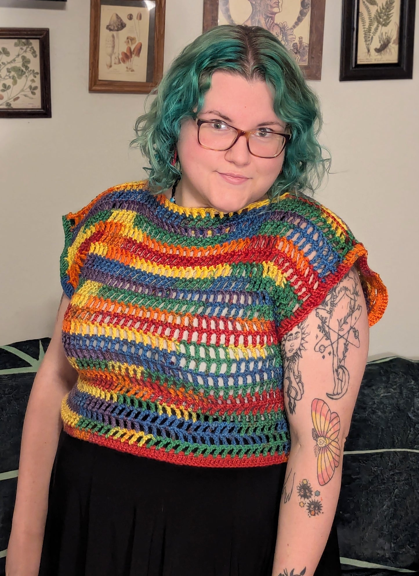 Pride Mesh Cropped Shirt