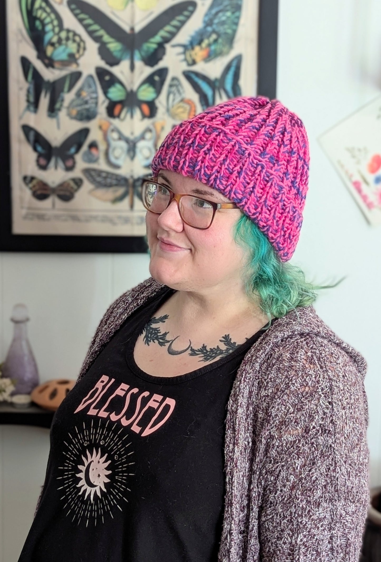 Bubblegum Chunky Pride Beanie
