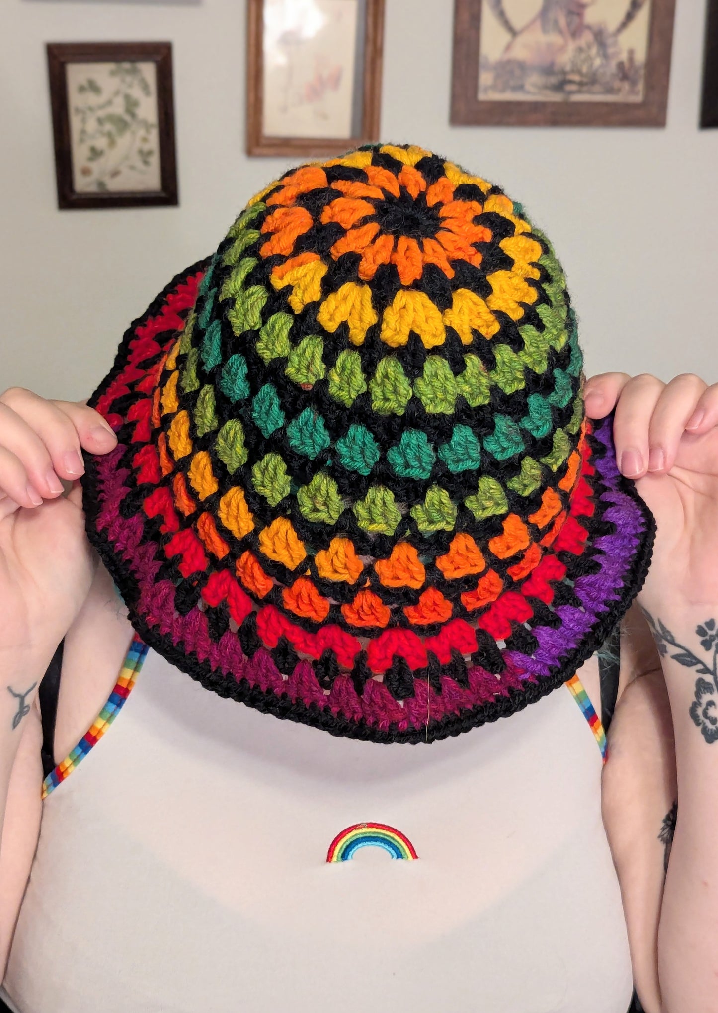 Black/Rainbow Pride Bucket Hat