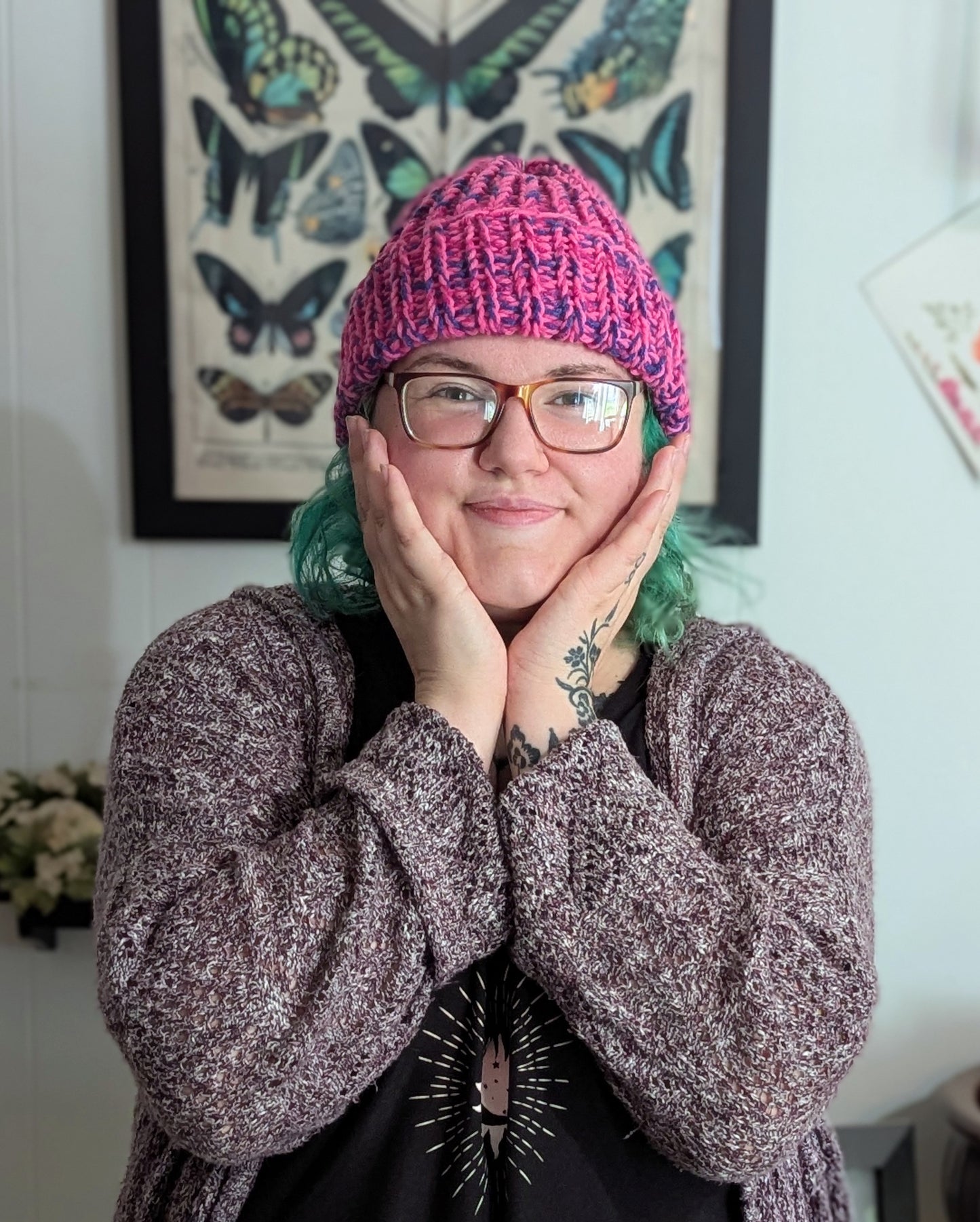 Bubblegum Chunky Pride Beanie