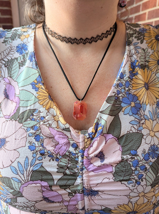 Pink Wildflowers Necklace