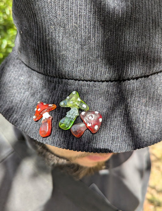 Resin Oblong Mushroom Pin 3pk