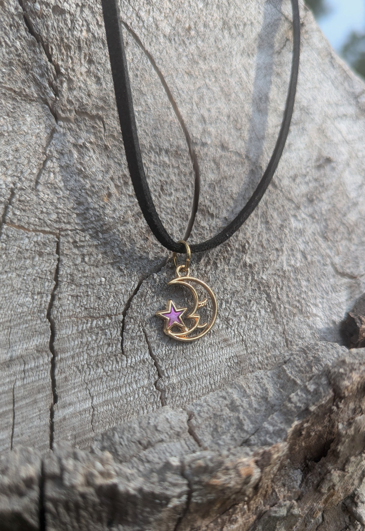 Moon and Star Necklace