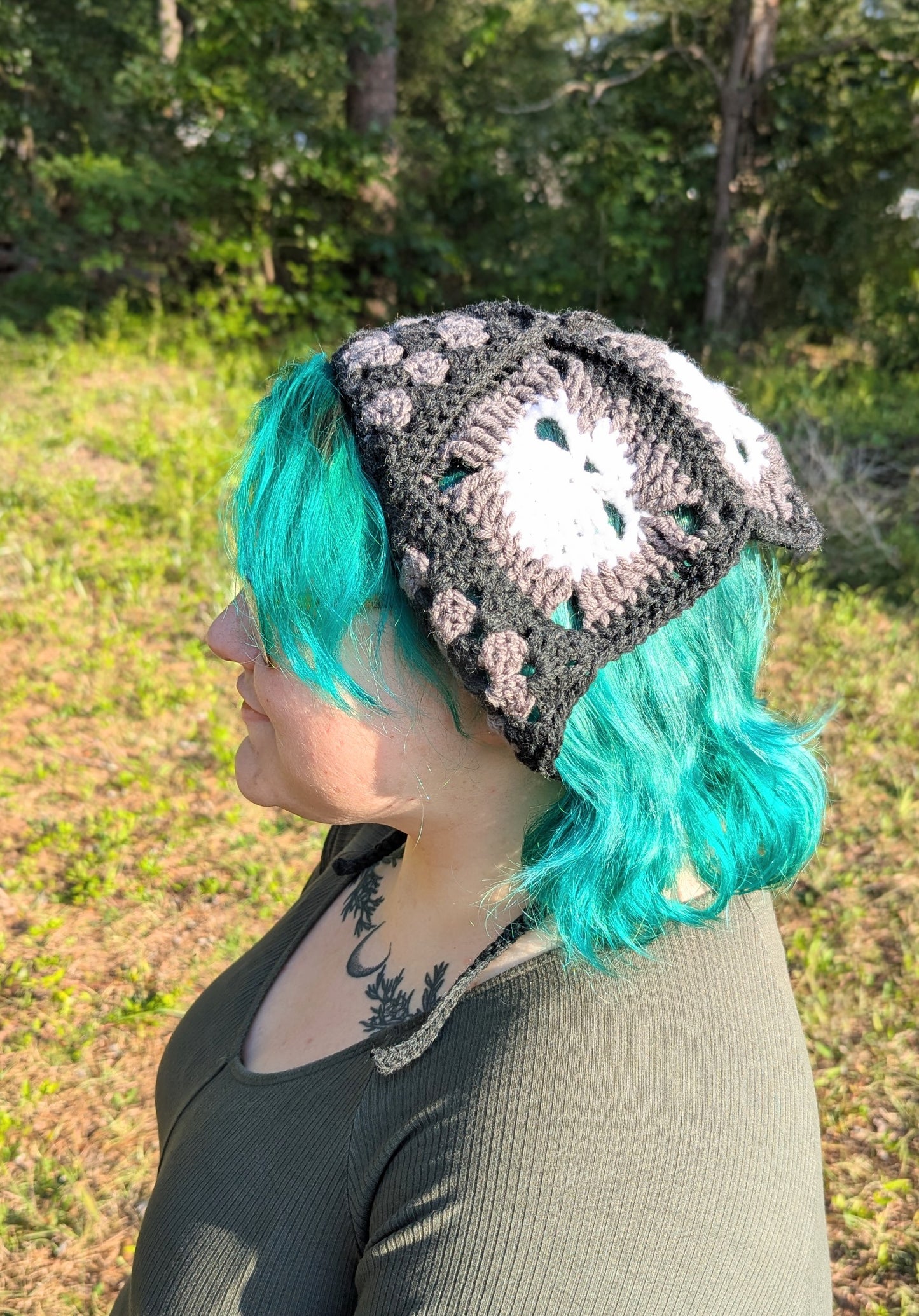 Skull Granny Square Bandana