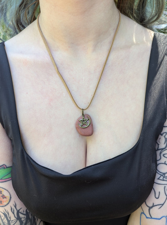 Red Jasper Pentagram Necklace