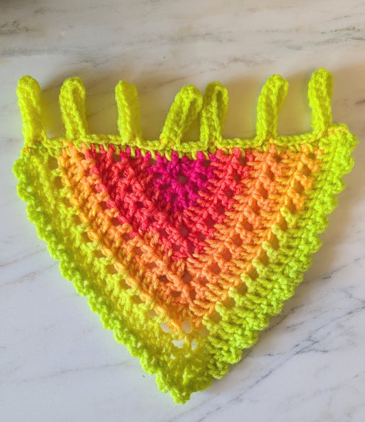 Neon Lights Dog Bandana (Medium)