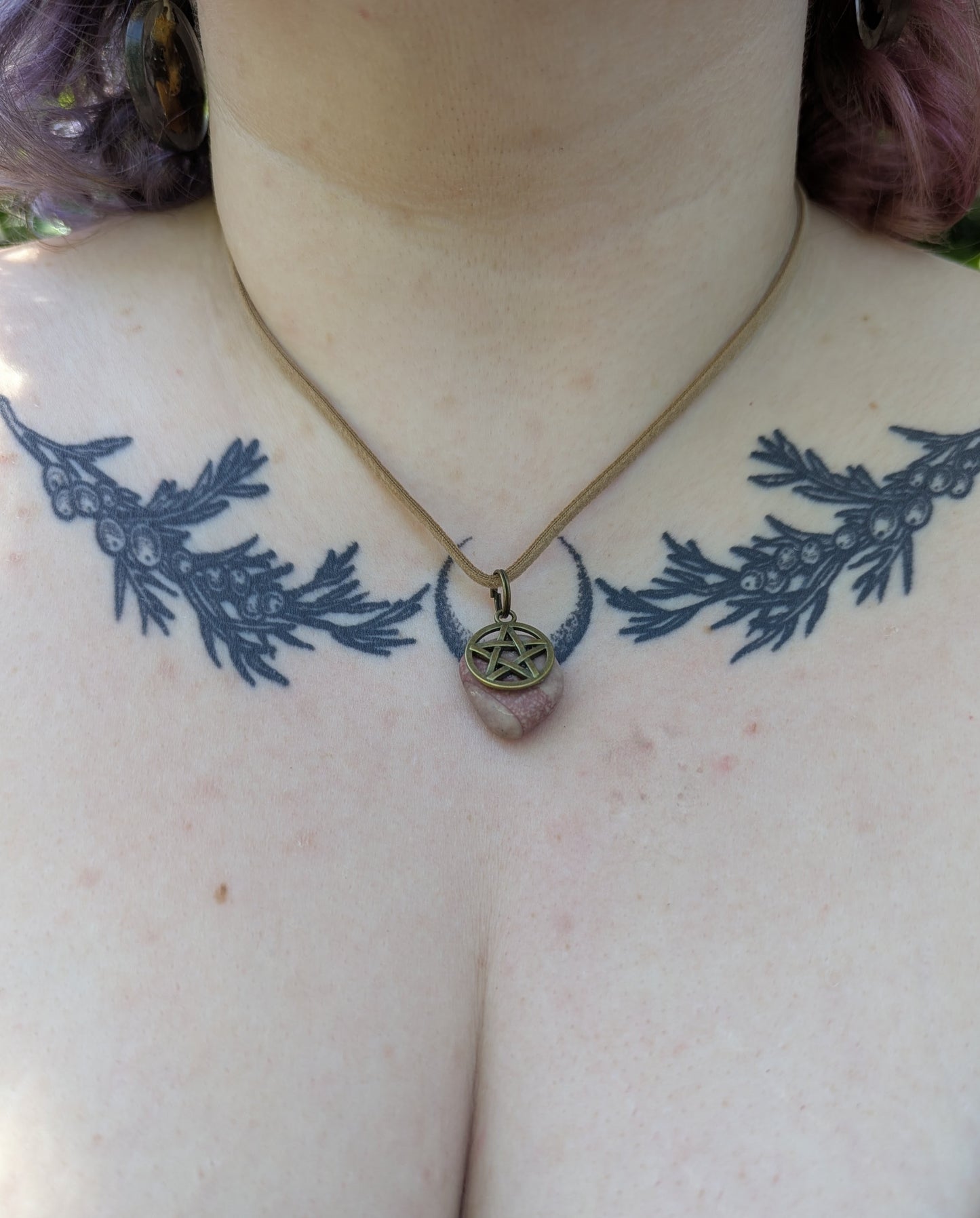 Red Jasper Pentagram Necklace