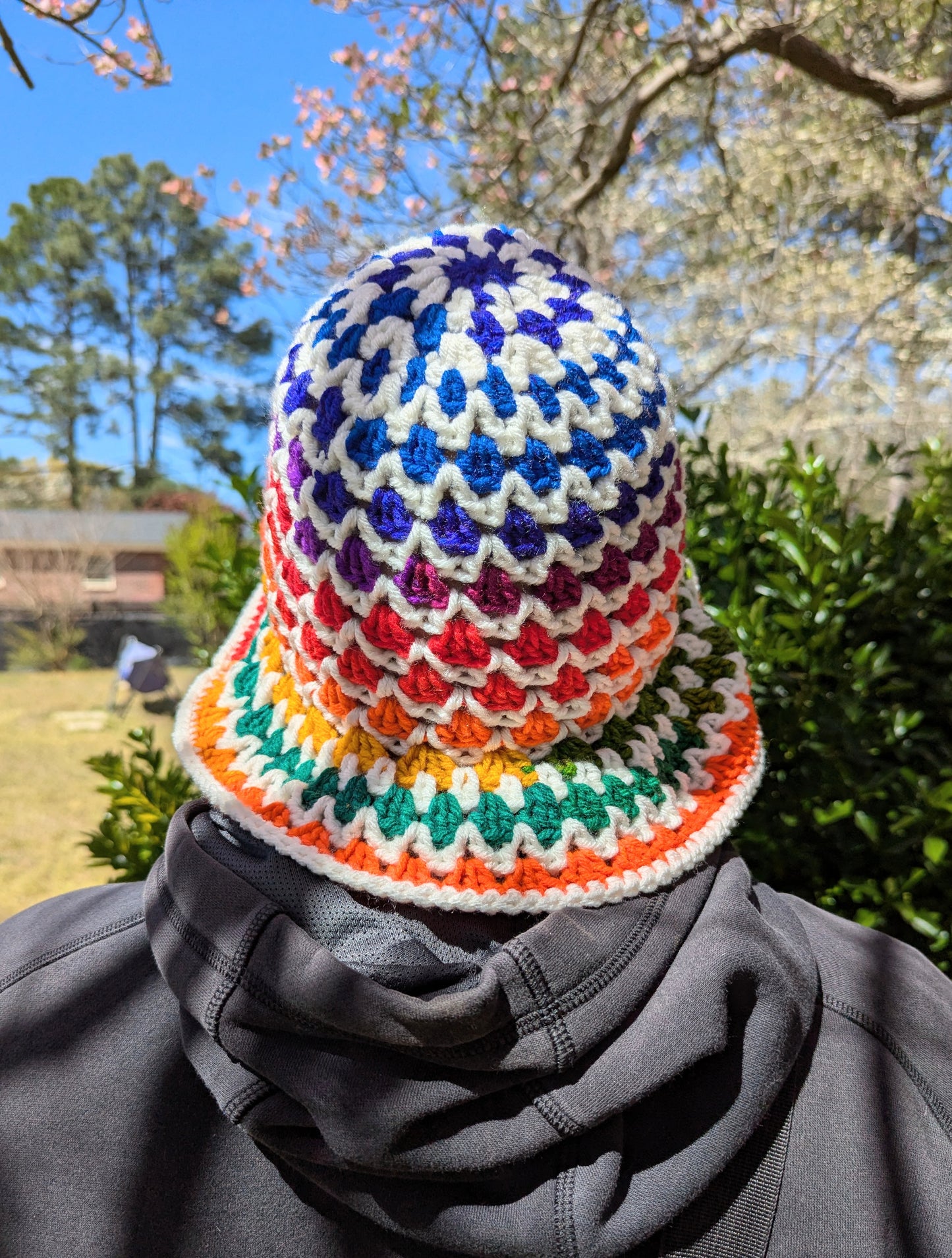 Rainbow/White Pride Bucket Hat