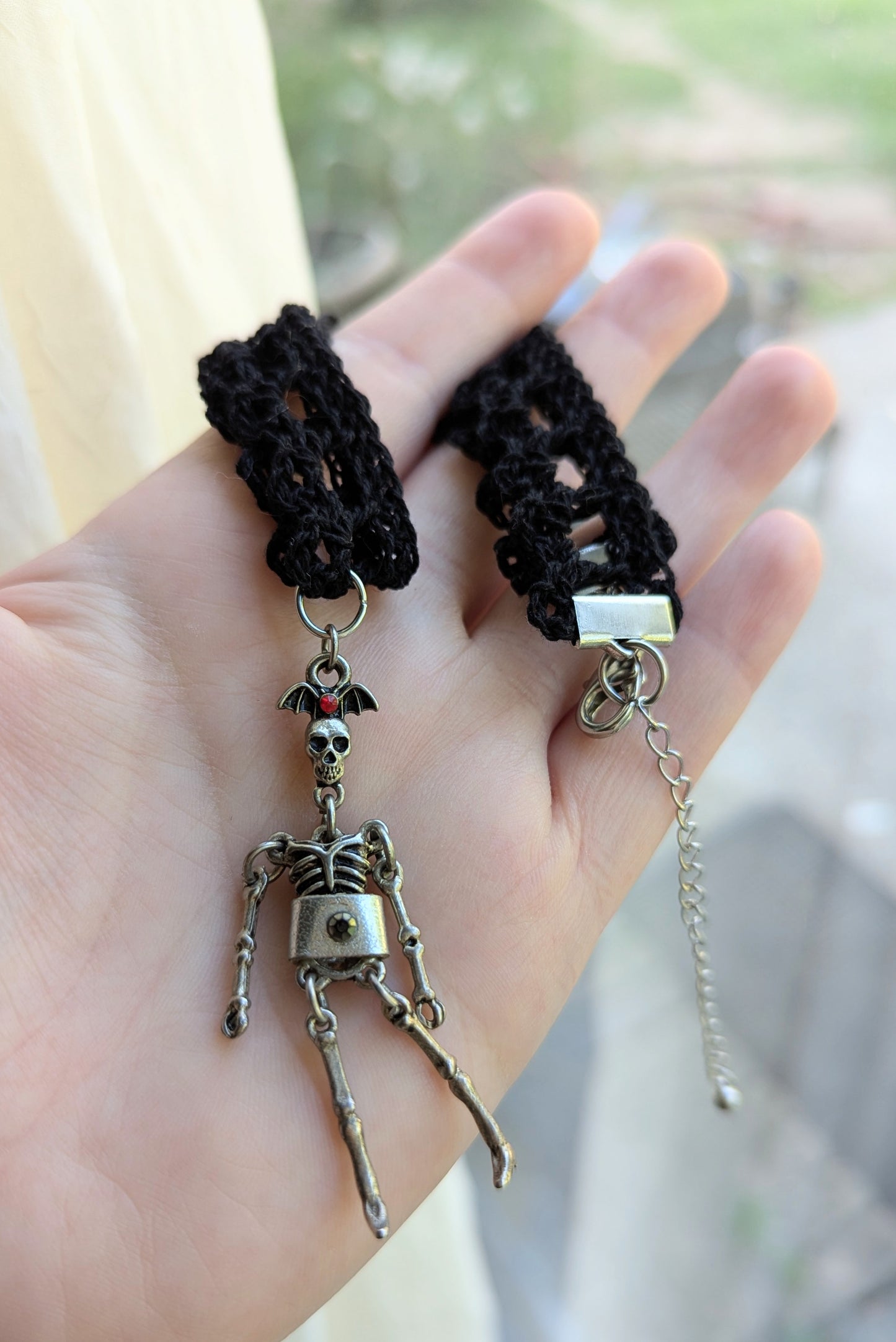 Crochet Skeleton Necklace