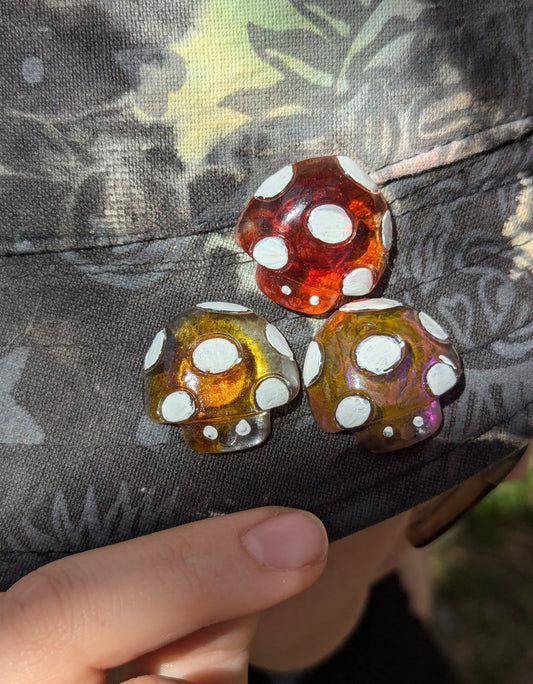 Resin Mushies Pins 3pk