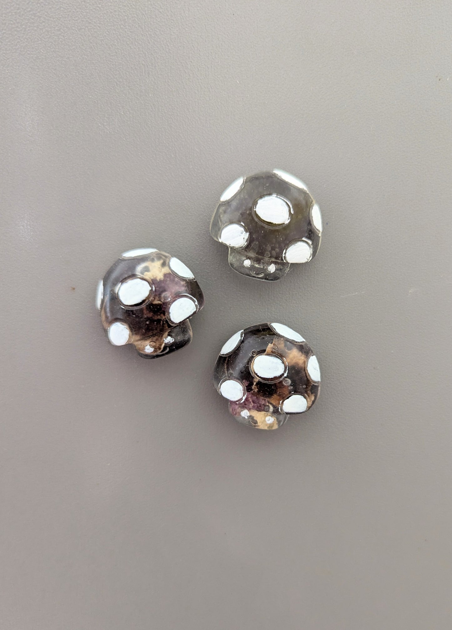 Resin Floral Mushies Magnets 3pk