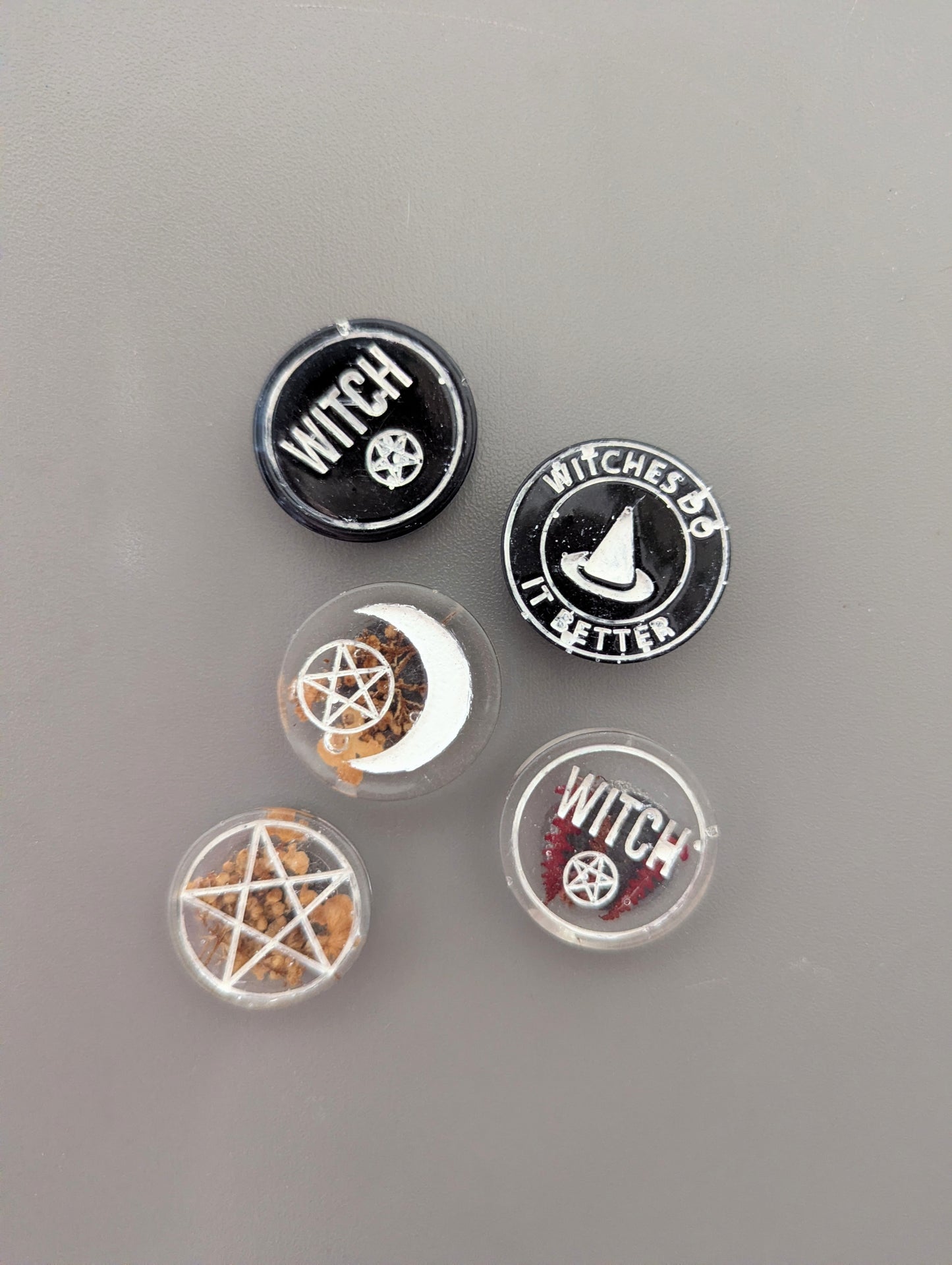 Resin Witch Magnets 5pk