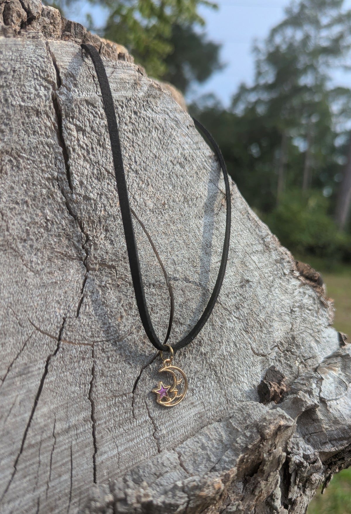 Moon and Star Necklace
