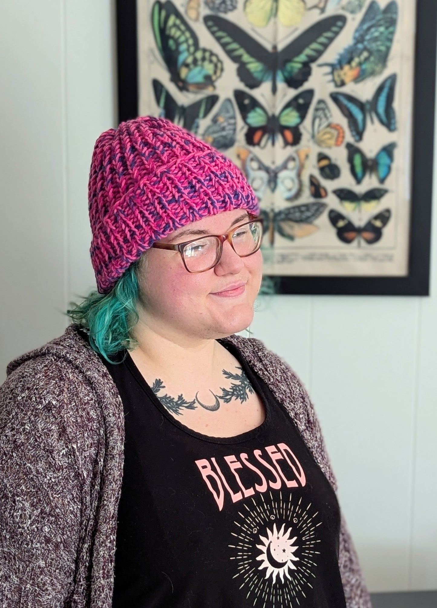 Bubblegum Chunky Pride Beanie