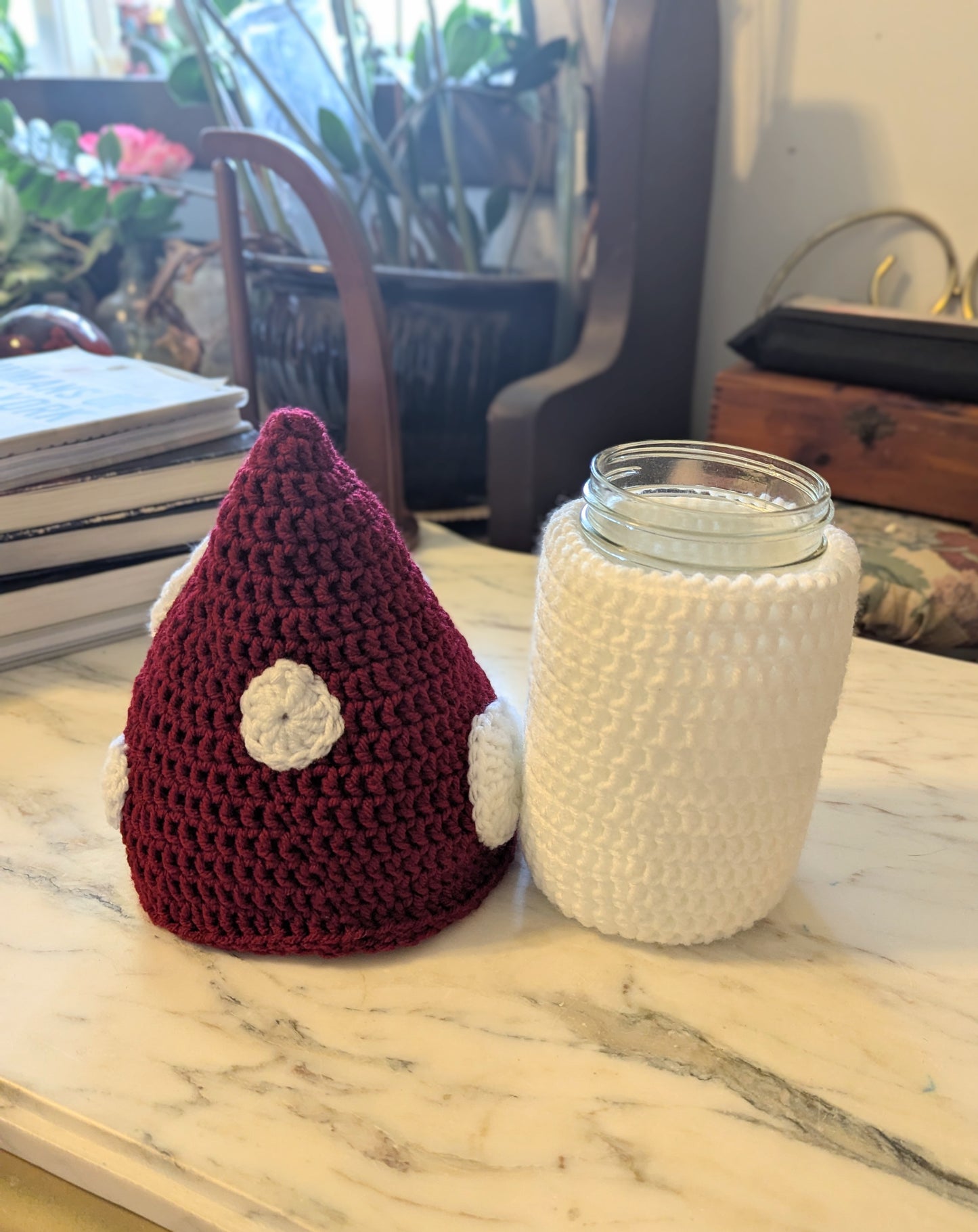 Crochet Mushroom Container