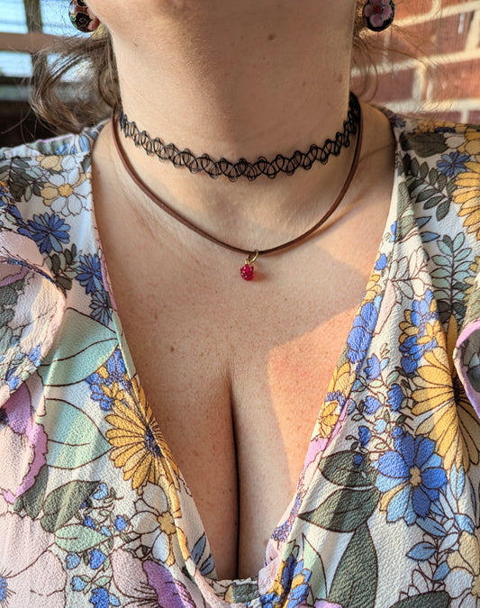 Pink Succulent Necklace