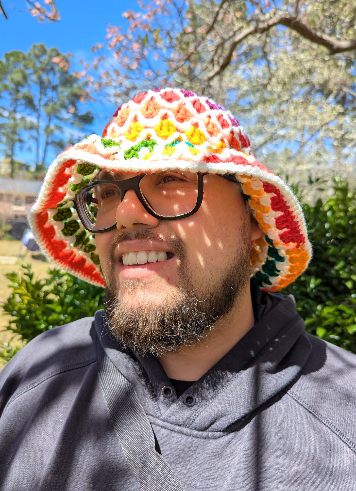 Rainbow/White Pride Bucket Hat