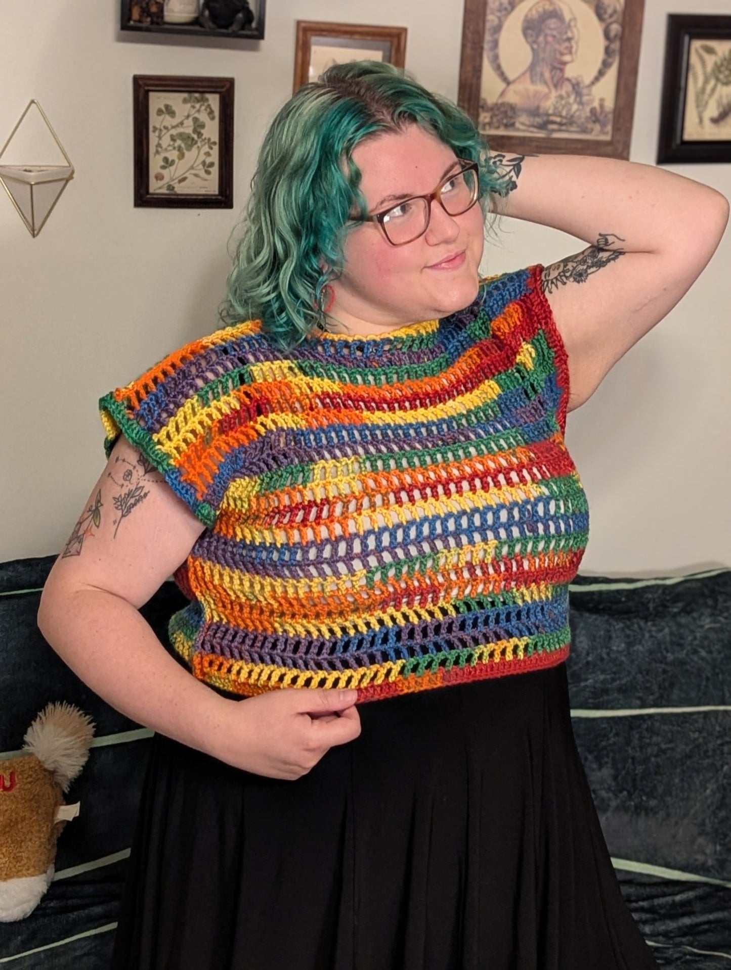 Pride Mesh Cropped Shirt